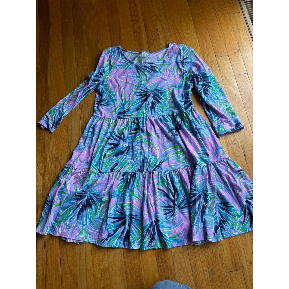 Lilly Pulitzer Geanna Dress Gecko Green Beach Bash SZ M NWOT